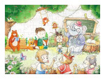 Mamido Dětské puzzle Škola pro zvířata 100 dílků