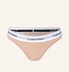 Dámské tanga QF7050E 7NS béžová - Calvin Klein béžová L