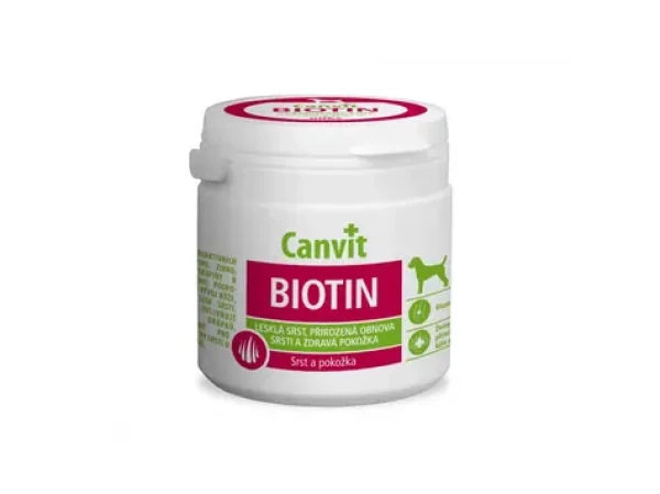 Canvit Biotin pro psy 100g / Doplňek stravy pro srst psů (8595602507801)