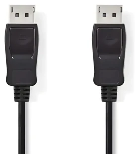 Nedis DisplayPort kabel 3 m černý / Kabel DisplayPort / 4K 60Hz / Poniklované konektory / Kulatý PVC (CCGP37010BK30)