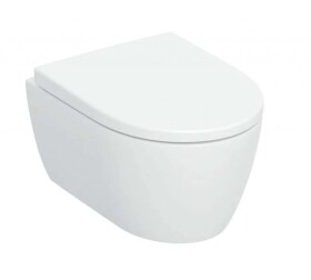 GEBERIT - iCon Závěsné WC se sedátkem SoftClose, TurboFlush, Rimfree, matná bílá 503.049.JT.1