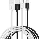 Verbatim Essentials Sync Charge černá+bílá / Kabel / USB-A na USB-C / 18 W / 100 cm / 2 ks (32393)