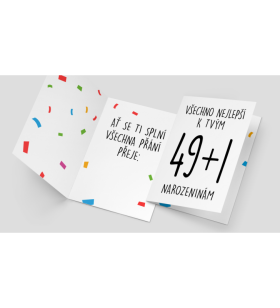 PartyWorld Přání - všechno nejlepší k tvým 49+1 narozeninám