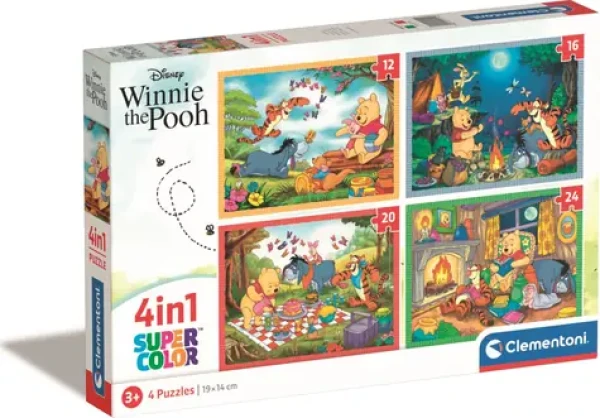 Clementoni PUZZLE Medvídek Pú 4v1