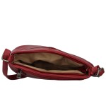 Stylová dámská koženková crossbody kabelka Giada, červená