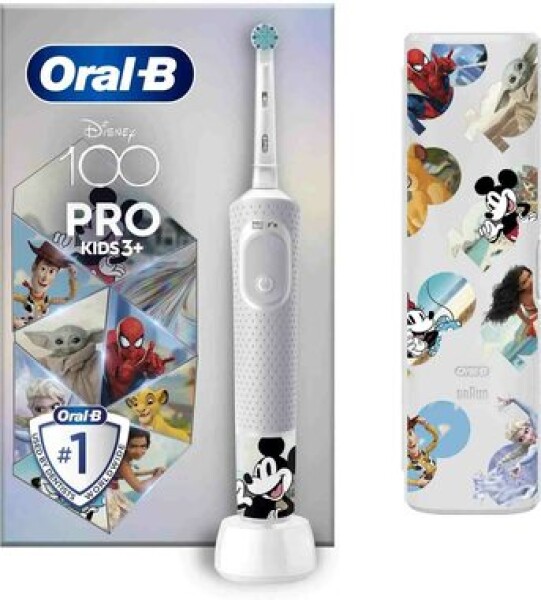 Oral-B Pro Kids Disney 100 Let / Elektrický dětský zubní kartáček / sonický / 2 režimy / časovač (8006540773956)