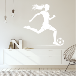 Samolepka Fotbalistka Barva: modrá, Velikost: 40 x 42 cm