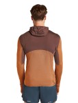 ICEBREAKER M 200 Realfleece Descender LS Zip Hoodie, Carob/Dusty Clay velikost: XL