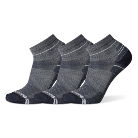 Unisex merino turistické ponožky SMARTWOOL Hike Light Cushion Ankle Socks Multipack, Medium Gray velikost: 42-45 (L)