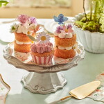 Meri Meri Sada na pečení cupcakes Garden 24 ks, růžová barva, dřevo, papír