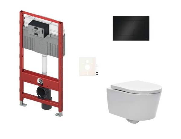 Cenově zvýhodněný závěsný WC set TECE do lehkých stěn / předstěnová montáž + WC SAT Brevis SIKOTS3W4 SIKOTS3W4