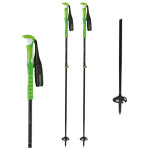 Skialpové hole Komperdell Carbon C7 Ascent, black/green délka: nastavitelná (posuvná)