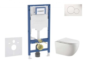 GEBERIT - Duofix Set předstěnové instalace, klozetu Gaia a sedátka softclose, tlačítko Sigma01, alpská bílá SANI11CA3121B