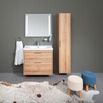 Mereo Vigo, koupelnová skříňka vysoká 170 cm, dub Riviera CN331N