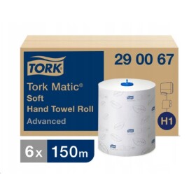 TORK 290067 Advanced papírové ručníky bílé v roli do MATIC BOX 150m (cena za 6 rolí) H1