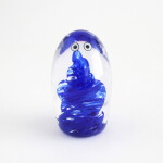 Studio Arhoj Skleněná figurka Crystal Blob Bubble Blue, modrá barva, sklo