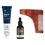 GENTLEMEN'S HARDWARE Pánská sada s péčí o vousy Beard Survival Kit, zelená barva, dřevo, kov, plast