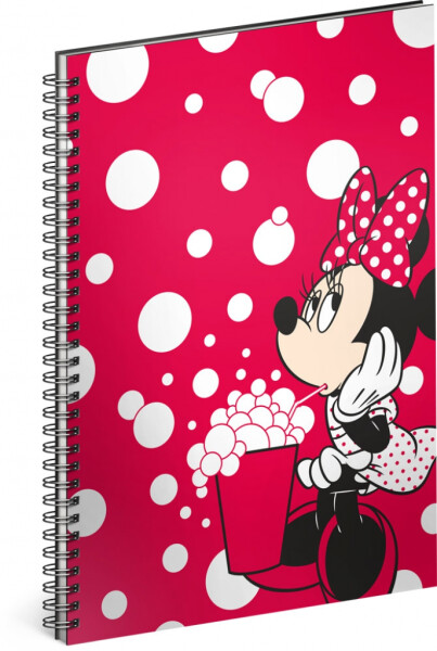 Blok - Minnie/Red, A5 linkovaný,spirálový