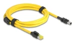 Delock RJ45 - Mini I/O 8pin D-Form Typ2 / Síťový kabel / Cat.6 / 2 m / černá, žlutá (81251)