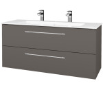 Dřevojas - Umyvadlová skříňka GIO SZZ2 120 - N06 Lava / Úchytka T02 / N06 Lava 406615B