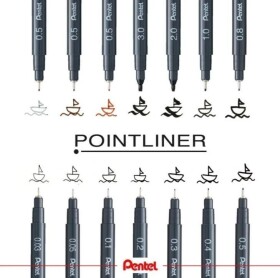 PENT.S20P-2A POINTLINER BLACK 0,2MM