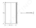 GEBERIT - GEO Sprchové dveře 110x190 cm, stříbrná/čiré sklo 560.143.00.2