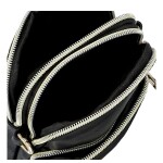 Jednoduchá crossbody koženková kapsa Selma, černá