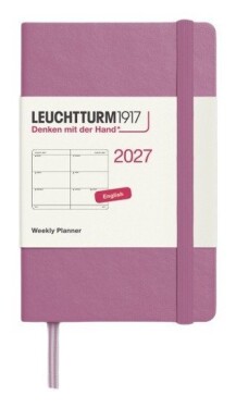 Týdenní plánovač Dusty Rose, Mini A7 2027, anglicky