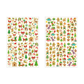 Vánoční samolepky se zlatým okrajem