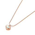 Ocelový náhrdelník Abrami Gold - chirurgická ocel, srdce, Zlatá 41 cm + 4 cm (prodloužení)