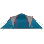 NILS Camp NC6431 Highland IV modrý/sv.šedý / Rodinný stan / 4 osoby / 125+200+125 x 210 x 190 cm / vodní sloupec: 4000mm (5908261680717)