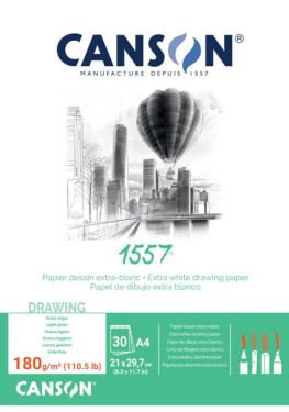 Canson 1557 blok lepený 180g A4 30 listů