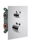 SAPHO - KIMURA podomítková sprchová termostatická baterie, box, 3 výstupy, chrom KU683