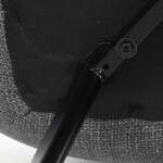 Židle jídelní, šedá látka, nohy černý kov