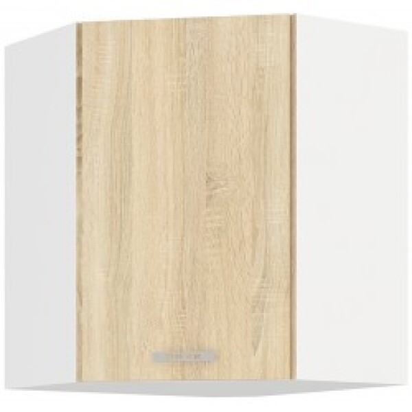 Horní rohová skříňka Sára 58x58 GN-72 1F Barva korpusu: Bílá, Barva dvířek: Dub Sonoma