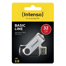 Intenso Basic Line 32GB stříbrno-černá / Flash disk / USB 2.0 / čtení 28 MB/s / zápis 6,5 MB/s (3503480)