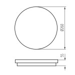 SAPHO - BENO stropní LED svítidlo, ø 260, 24W, bílá 33340