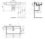 IDEAL STANDARD - Strada II Umyvadlo 800x430 mm, s přepadem, s otvorem pro baterii, bílá T300101