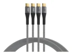 EFB USB-C šedá / Kabel USB-C / 2× 1 m / 100 W PD / E-Marker / USB 2.0 (USB-CC-00005)