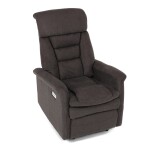 Polohovací křeslo, elektrické zabudované ovládání, hnědá, látka, TV-925 BR2