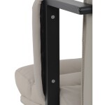 Křeslo kancelářské, béžová ekokůže, kříž kov chromový, houpací mechanismus, čalouněné područky