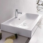 GEBERIT - iCon Umyvadlo 75x49 cm, otvor pro baterii, s přepadem, s KeraTect, bílá 124575600