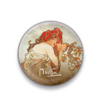 Magnet Alfons Mucha Léto, kulatý cm