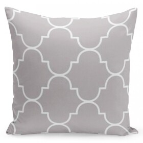 DumDekorace Moderní měkký šedý přehoz s bílým vzorem 45x45 cm