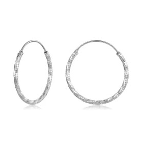 Stříbrné náušnice kruhy Francesca - průměr 26 mm, stříbro 925/1000, Stříbrná