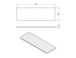SAPHO - X-SQUARE skleněná polička 200, chrom/čiré sklo XQ009-12