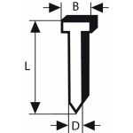 Hřebíky s hlavou tvaru D v pásu SN34DK 75RG - 2,8 mm, 75 mm, verzinkt, gerillt 3000 ks Bosch Accessories 2608200021 Rozm