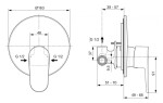 IDEAL STANDARD - Cerafine O Sprchová baterie pod omítku, s tělesem, stříbrná A7192SI