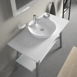 DURAVIT - Cape Cod Umyvadlo na desku, průměr 480 mm, bez přepadu, s otvorem pro baterii, DuraCeram, bílá 2328480000