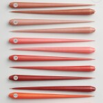 Ester & erik Svíčka Taper 32 cm – 72 Terra Cotta – set 2 ks, oranžová barva, vosk